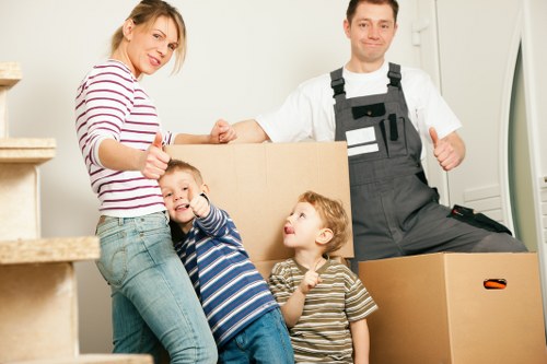 Camdentown moving van transporting furniture and boxes